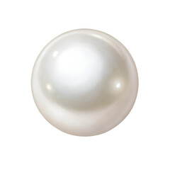 White pearl. isolated on white background.