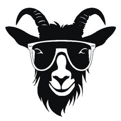 cool goat wearing sunglasses