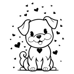 Puppy Full of Love and Affection Cute Design