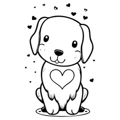 Puppy Love: A Simple Drawing of Affection