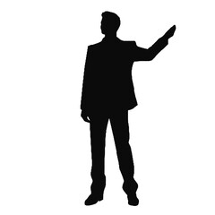 Obraz premium business man silhouette 