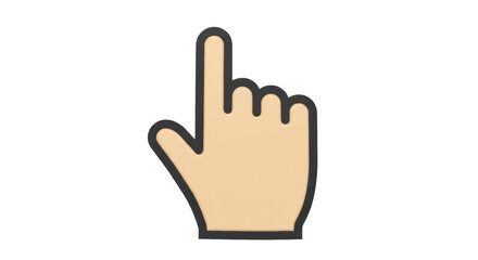 Isolated Hand Pointing Up