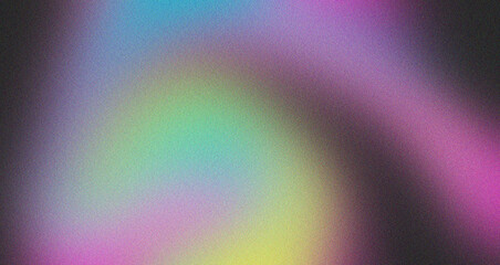Blurry multicolor gradient background featuring smooth noise texture for abstract and modern use