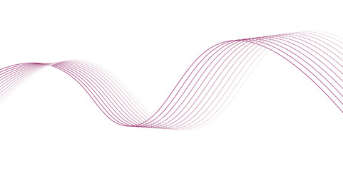 Abstract purple wave element for design. Modern abstract glowing wave background. Dynamic flowing wave lines design element.