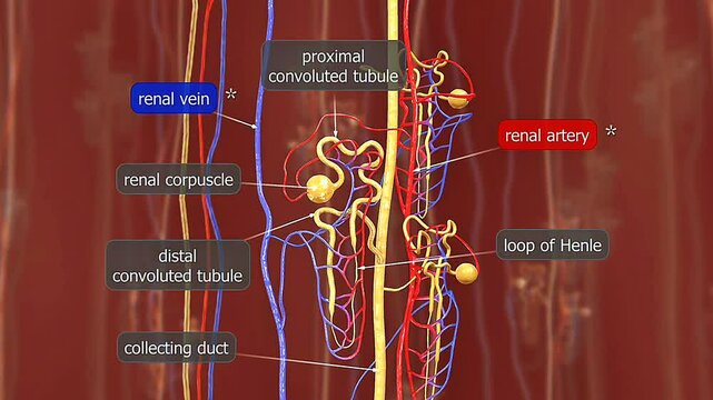 Cross section of a kidney