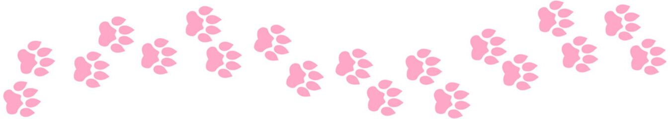 Dog and cat paw footprint
