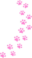 Dog and cat paw footprint
