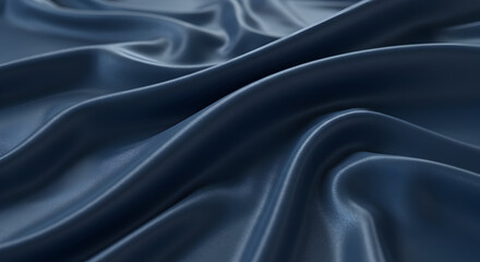 Fototapeta premium Blue satin fabric