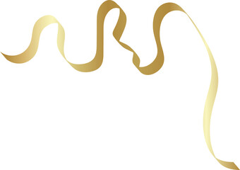 Obraz premium Gold shiny ribbons set. Decoration for party, holiday, New Year