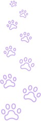 Dog and cat paw footprint line
