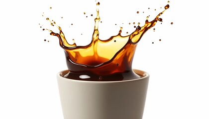 Dynamic Coffee Splash Scene