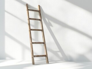 Wooden Ladder, White Room