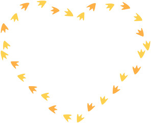 Heart frame with Duck Footprint 