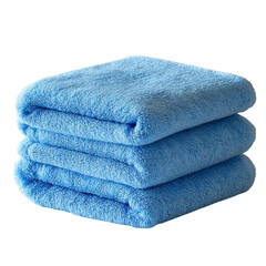 blue towel on a transparent background 