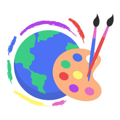 World Art Day Illustration