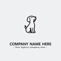 Obraz premium Dog illustration black and white for logo company vector image 