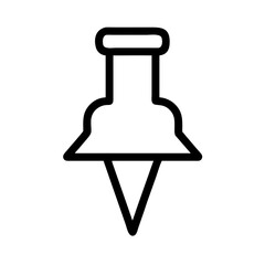 Push Pin Pointing Downward Icon Design