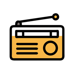 Radio Representing Broadcast Audio Transmission Icon Design