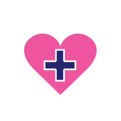 Fototapeta premium mental health icon. vector symbol of brain and heart or mind therapy. Solid design style