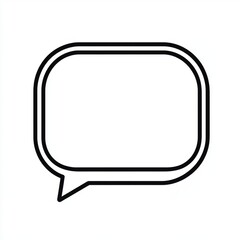 Naklejka premium Black flat vector icon of encrypted chat app, secure messaging bubble isolated on white background