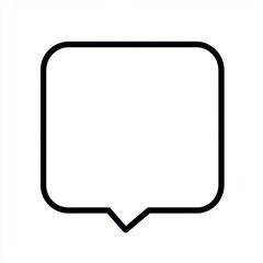 Messaging bubble outline icon design on white background
