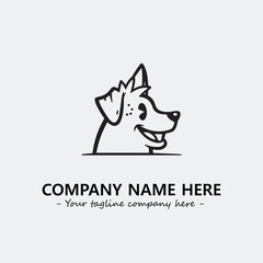 Dog illustration black and white for logo company vector image
