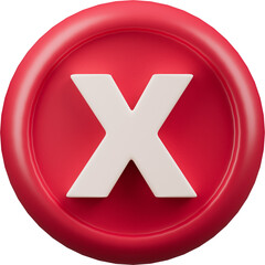 Obraz premium red cross button