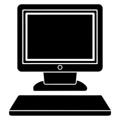 computer monitor isolated on white