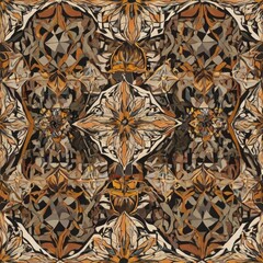 intricate network of interconnected shapes flows seamlessly across the background