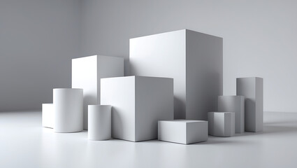 A collection of black geometric shapes suitable for modern web design and digital art projects.