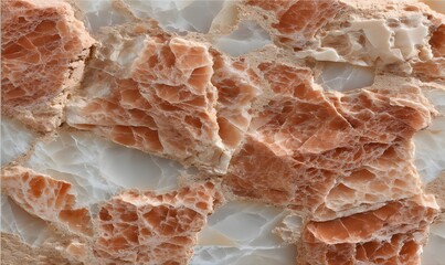 marble surface backdrop in for product photography in light peach, Generative AI