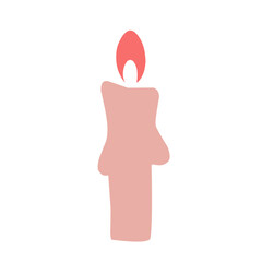collection of colored burning candle illustrations