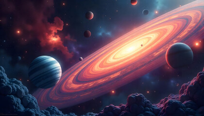 "Galaxy Core Glowing with Interstellar Energy"

