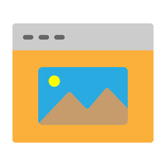 Fototapeta premium Photos Album Vector Flat Icon Design