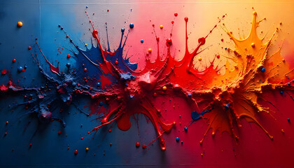 "Vibrant Swirls of Mixed Color Paint on Canvas"

