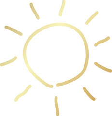 Set of golden suns. Elements for design