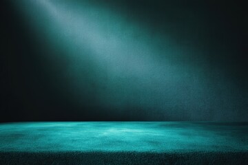 A moody and minimalist image showcases a concrete stage bathed in an ethereal spotlight, creating a dramatic backdrop for various conceptual projects.