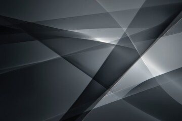 An abstract composition of overlapping shapes and lines in shades of gray, creating a dynamic and modern visual.
