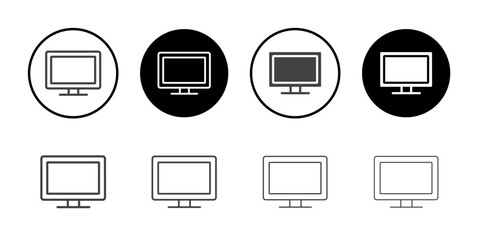 Computer icon Symbol line set