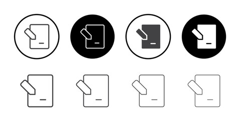 Contract icon Symbol line set