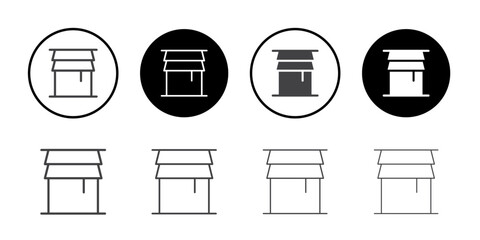 Curtains icon Symbol line set