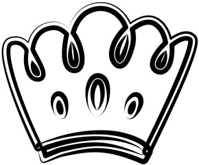 Queen or king crowns hand drawn