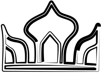 Queen or king crowns hand drawn