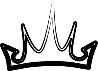 Queen or king crowns hand drawn
