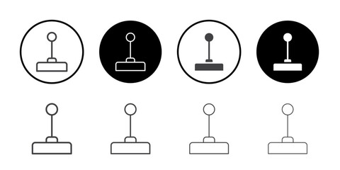 Joystick icon Symbol line set
