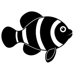 vector illustration of cartoon fish