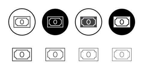 Money icon Symbol line set