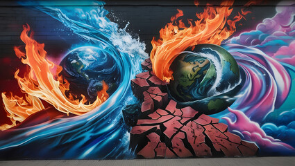 "Creative Wall Decor Featuring Mixed Materials and Layers"

