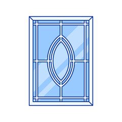 Simple and modern decorative windows icon vector illustration in lineal color style perfect for buliding theme and the like