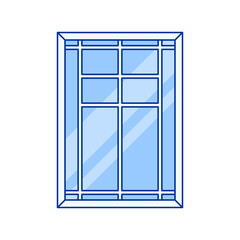 Simple and modern decorative windows icon vector illustration in lineal color style perfect for buliding theme and the like
